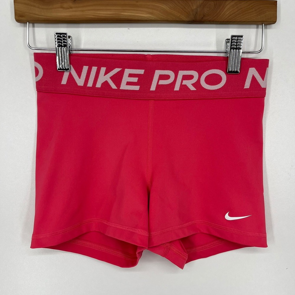 Nike Pro Womens 3 Inch Compression Shorts Pink CZ9857-629 Size S